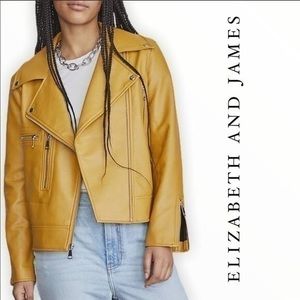 Elizabeth and James Yellow Moto Jacket